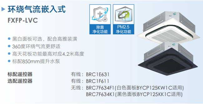 环绕气流嵌入式FXFP-LVC室内机详情